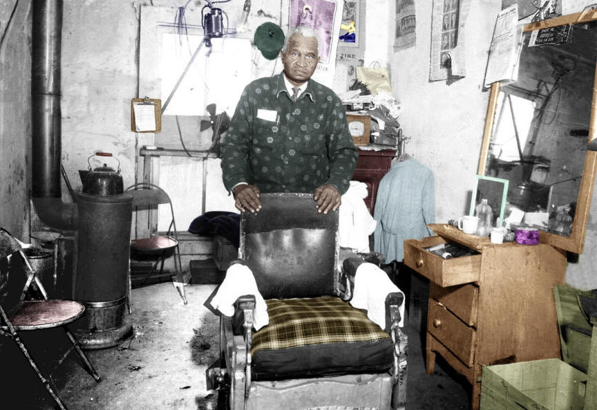 A.J. Peyton after photo restoration and colorize.